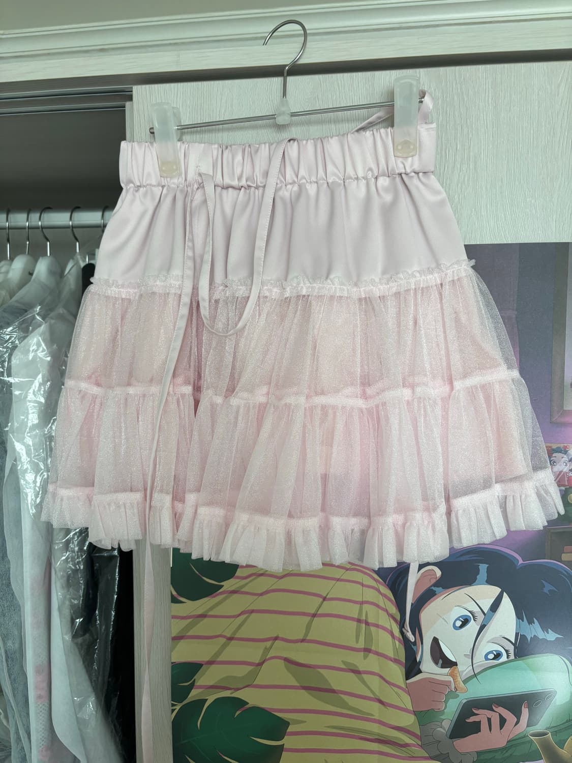 샤키리 샤샤 리버시블 스커트 핑크 상품이미지1