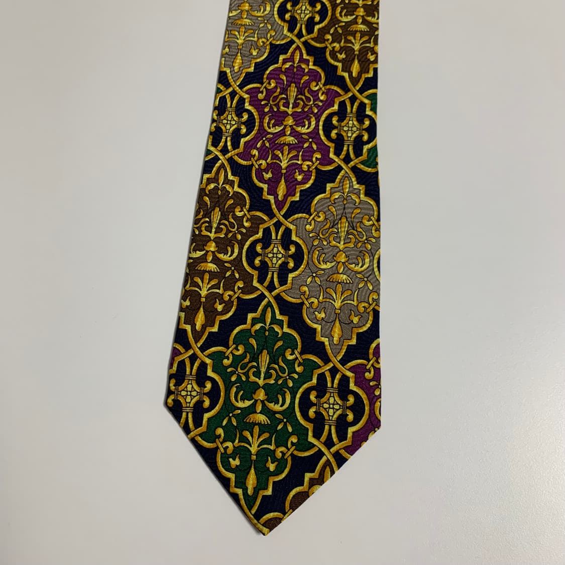 베르사체(VERSACE) 기하학적패턴 클래식 정장넥타이 최상급 상품이미지10