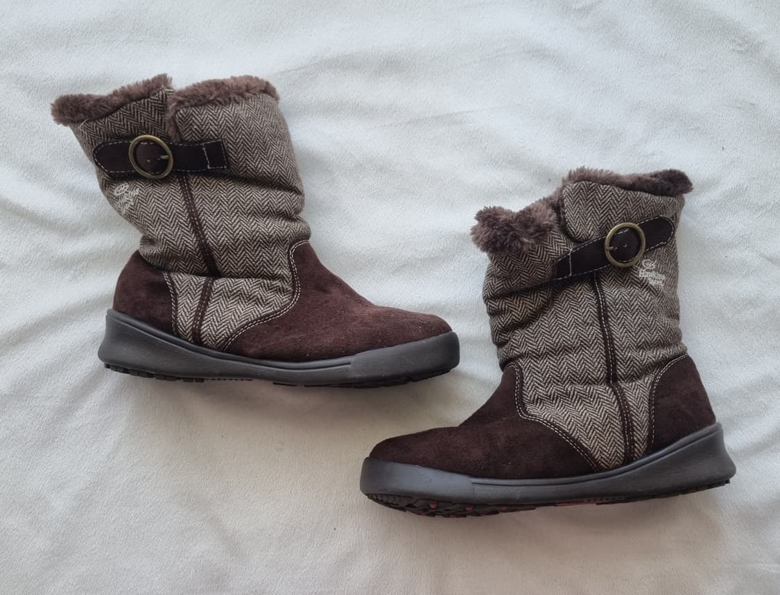 빈티지 모리걸 하구미 브라운 퍼 부츠 상품이미지1