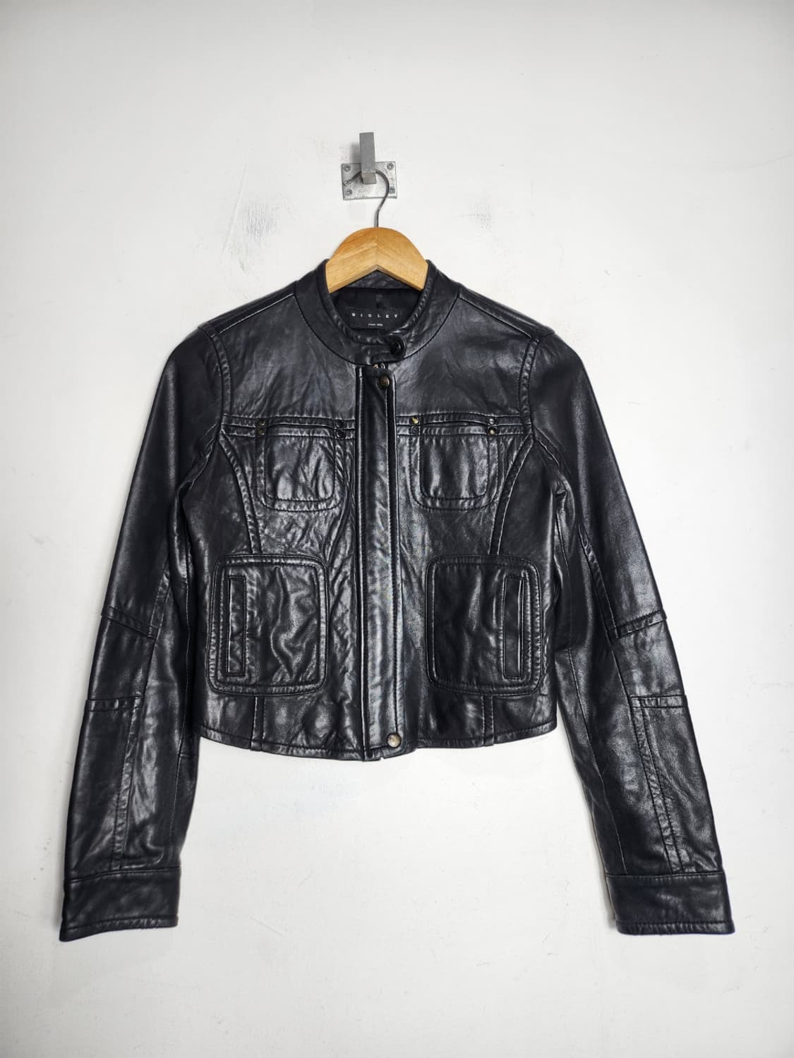 시슬리 가죽 라이더 자켓 상품이미지1