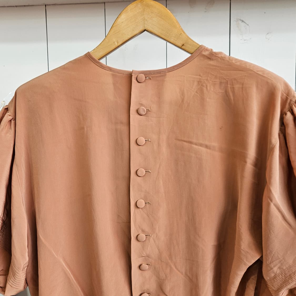 KETTY빈티지 코코아 핑크 프릴 블라우스 상품이미지5