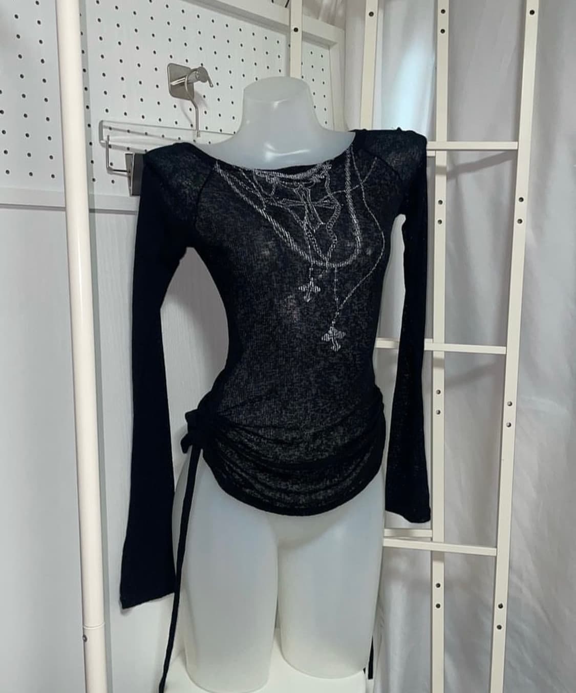 빈티지 레이어드 프린팅 슬리브 상품이미지1