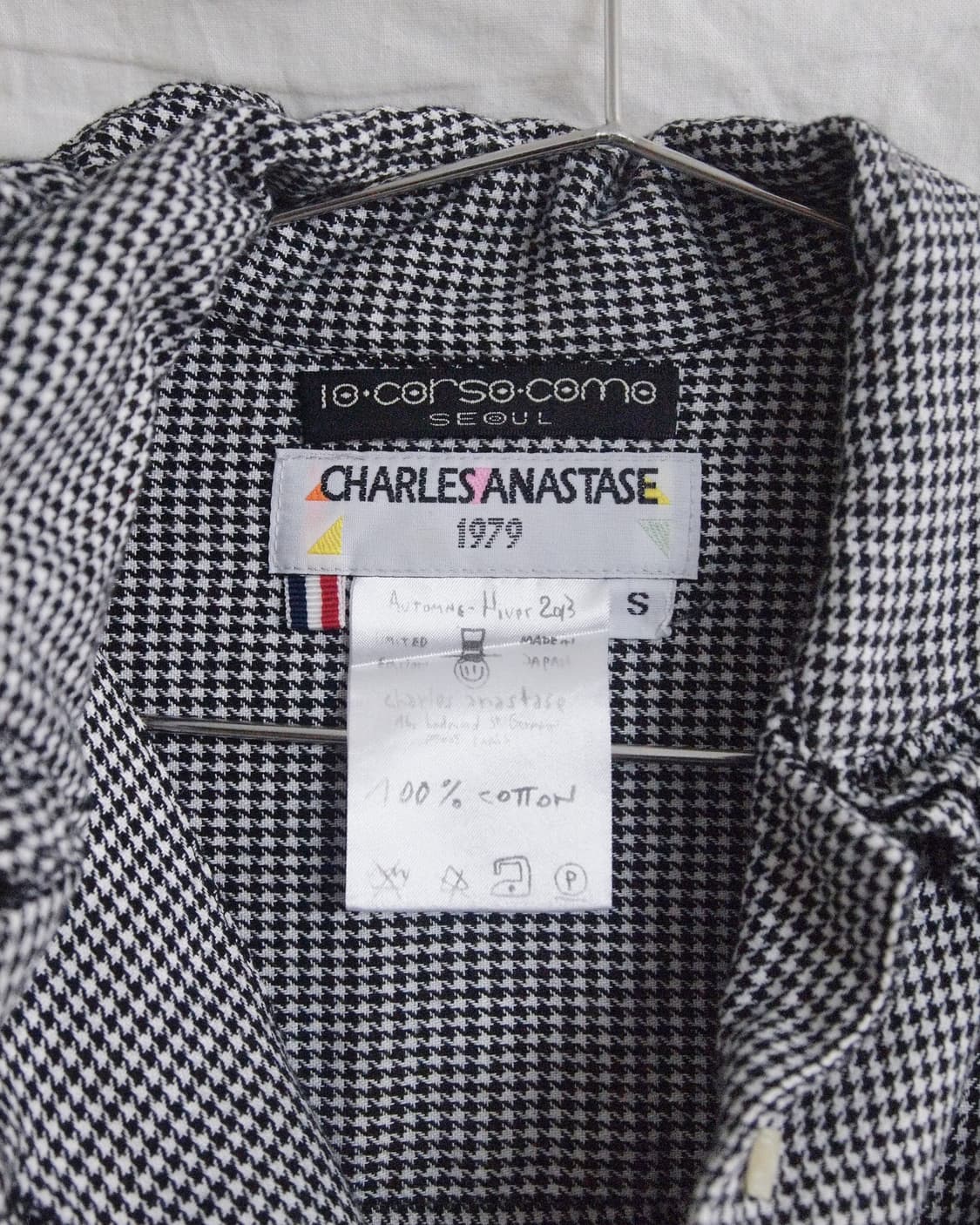 charles anastase 13aw 프릴 칼라 체크 블라우스 상품이미지7