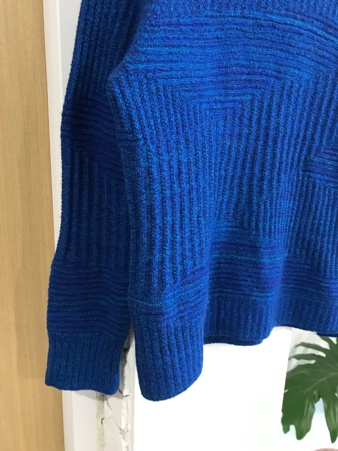 Japanese vintage blue knit / wool 95% 상품이미지4