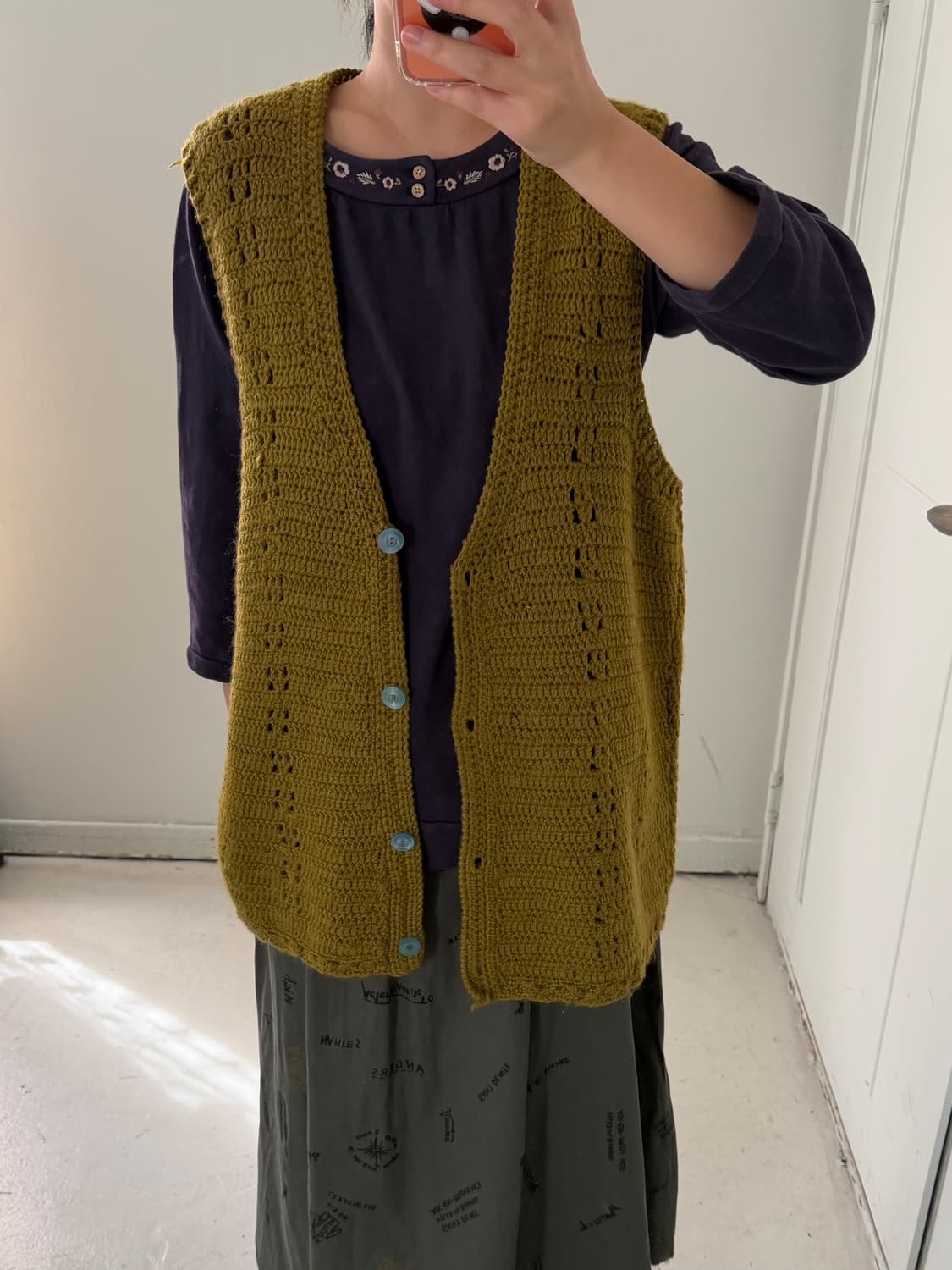 일본빈티지 올리 핸드메이드 베스트 상품이미지1