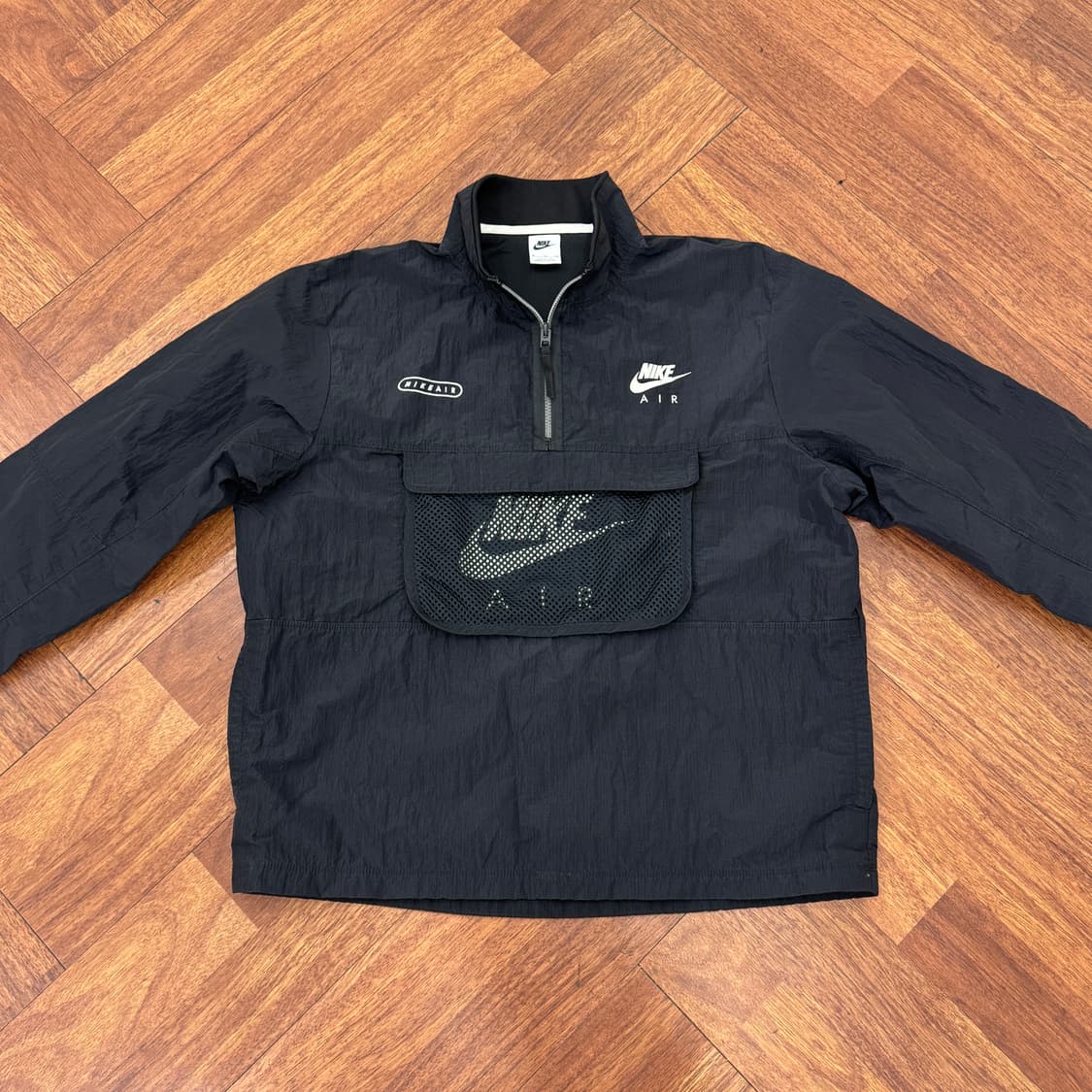 XL 나이키 에어 우븐 라인드 블랙 아노락 재킷 상품이미지2