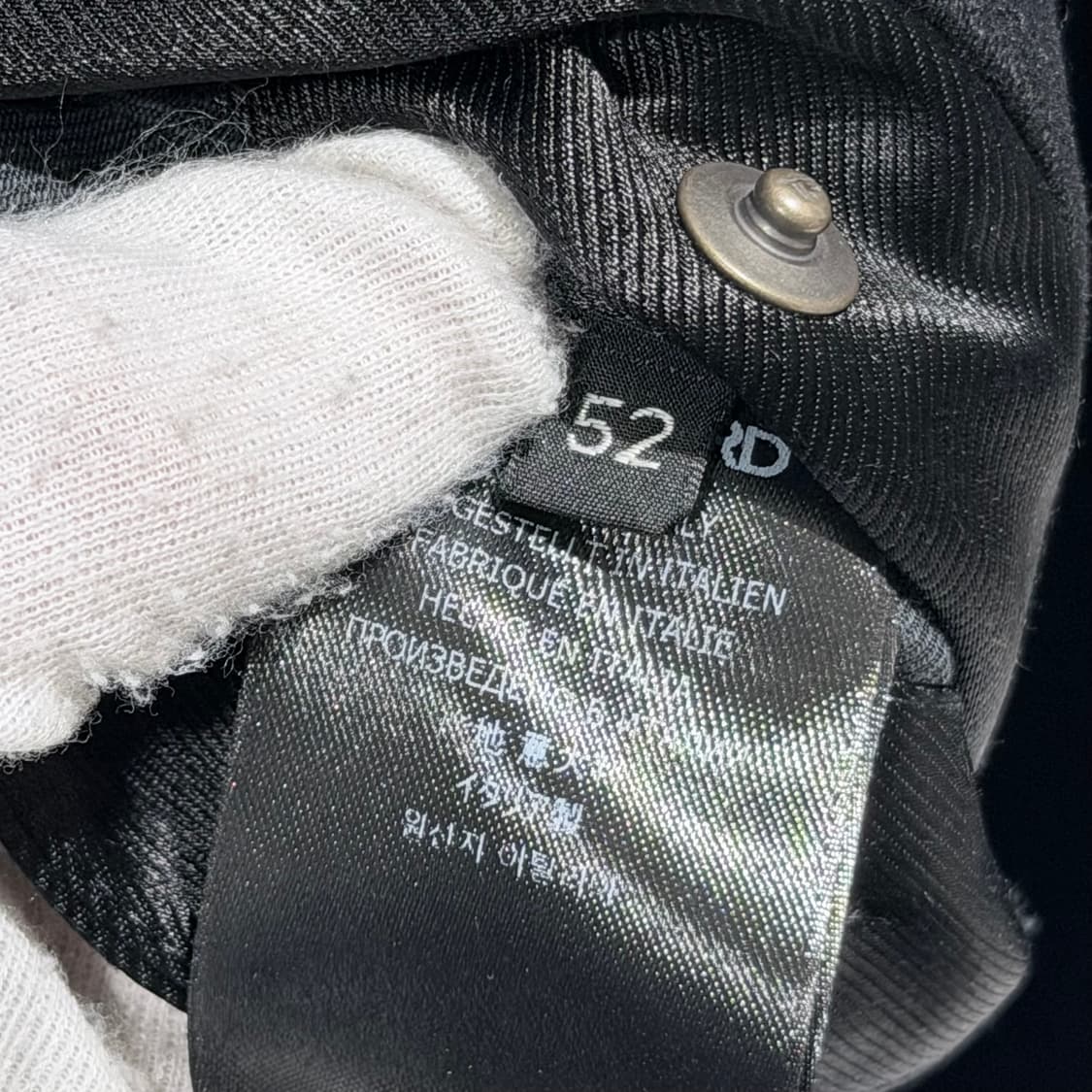 (A+/52) / 톰포드 리브드 레더 블루종 봄버 자켓 블랙 상품이미지7