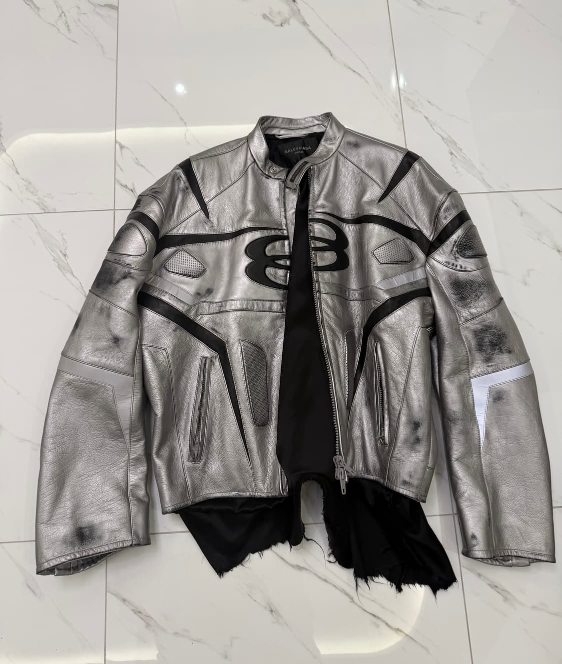 [3]발렌시아가 유니티 스포츠 아이콘 레이서 재킷 실버 상품이미지8