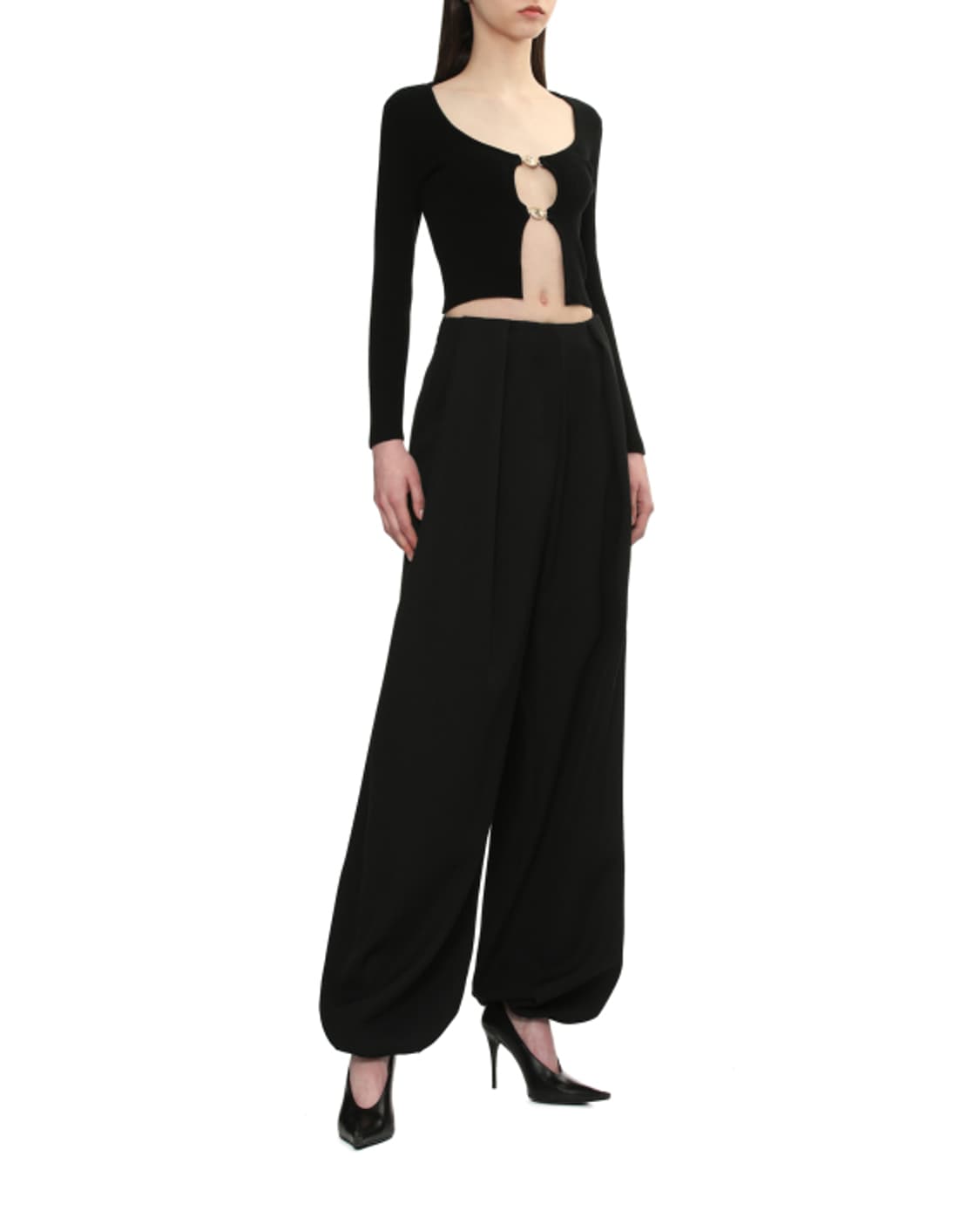 새상품 마린세르 주얼리 버튼 니트 오픈가디건 S 상품이미지6