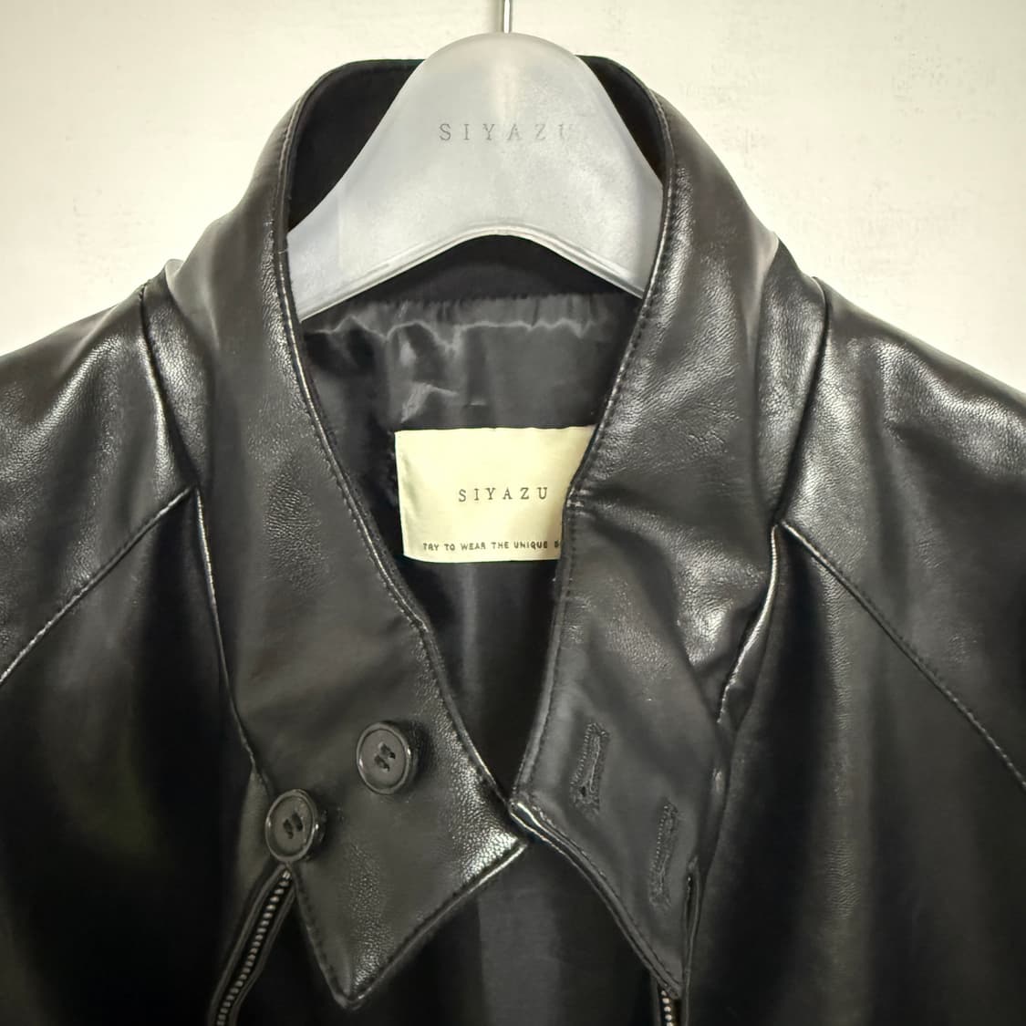 시야쥬 페이크 레더 바라쿠타 자켓 상품이미지2