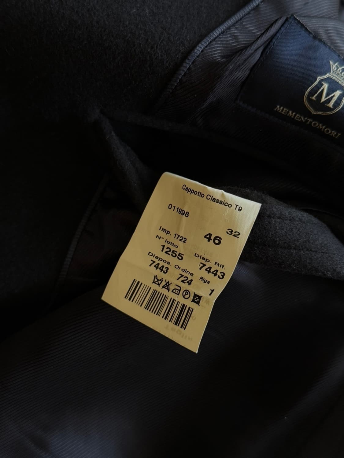 메멘토모리 체스터필드 코트 100 상품이미지5