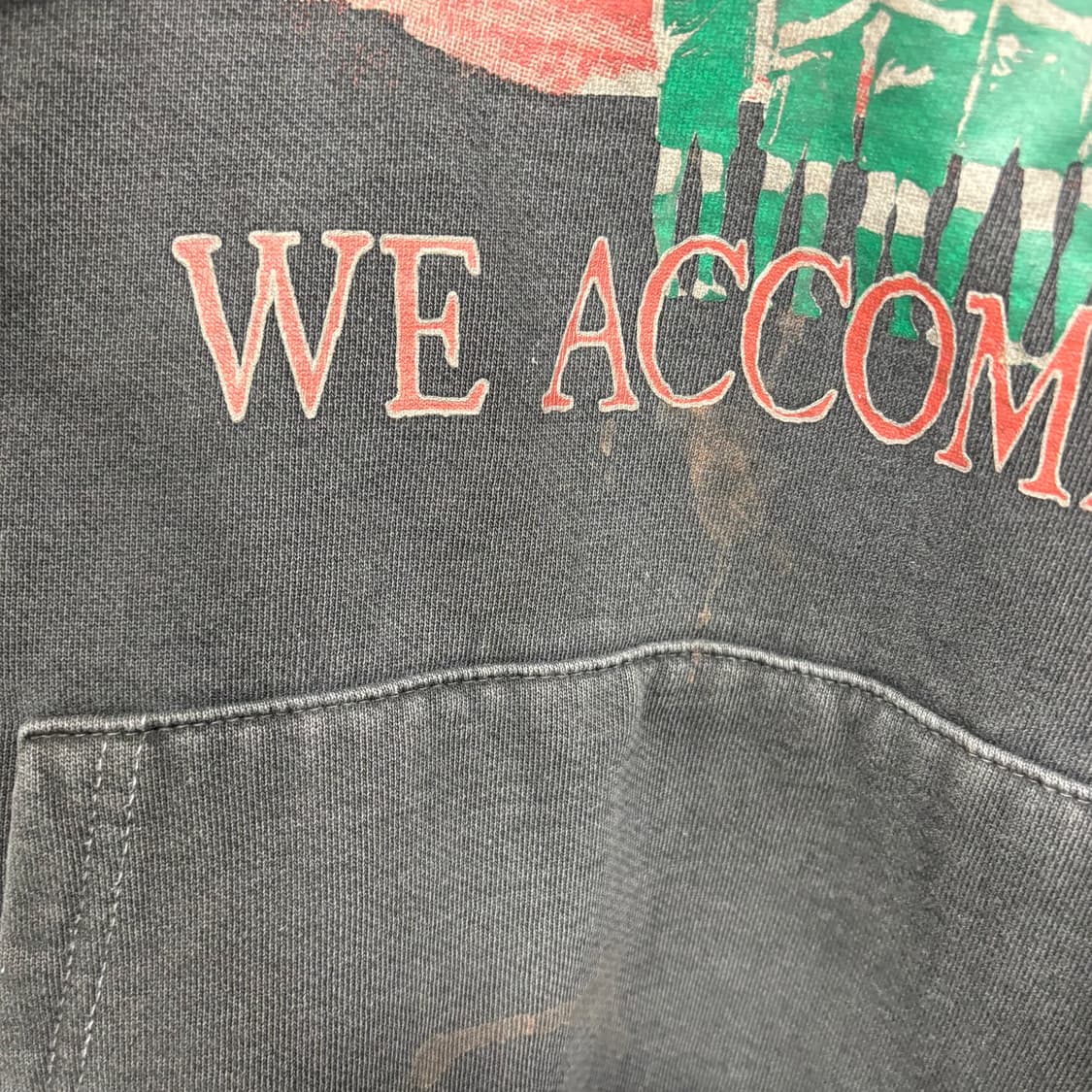 꼼파뇨 TEAM WORK 피그먼트 후드티 상품이미지3