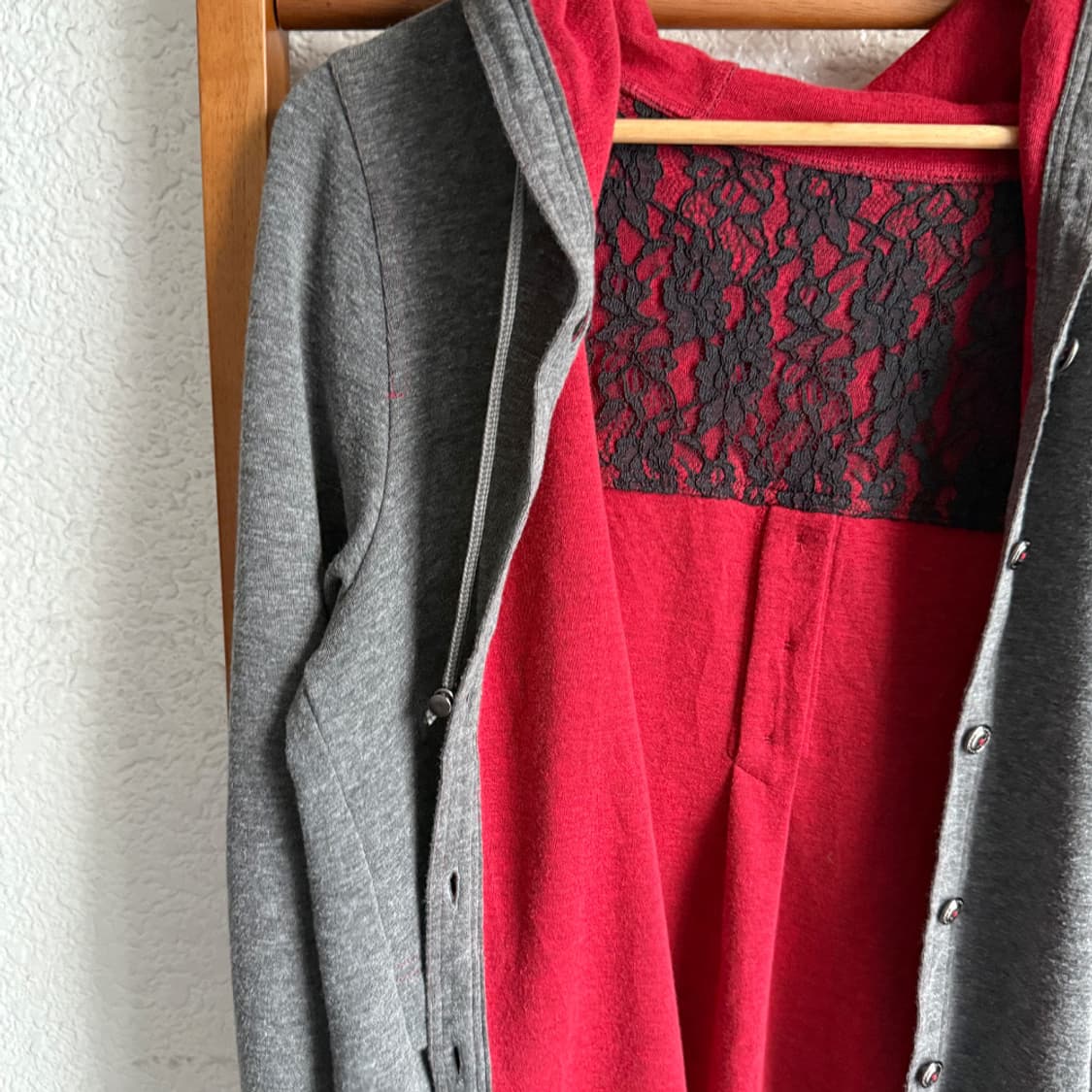 숲 도서관의 니트 후드 가디건 상품이미지6