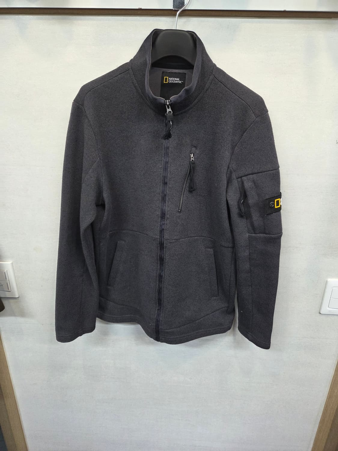 내셔널지오그래픽 안감기모 니트 집업 xl 상품이미지1