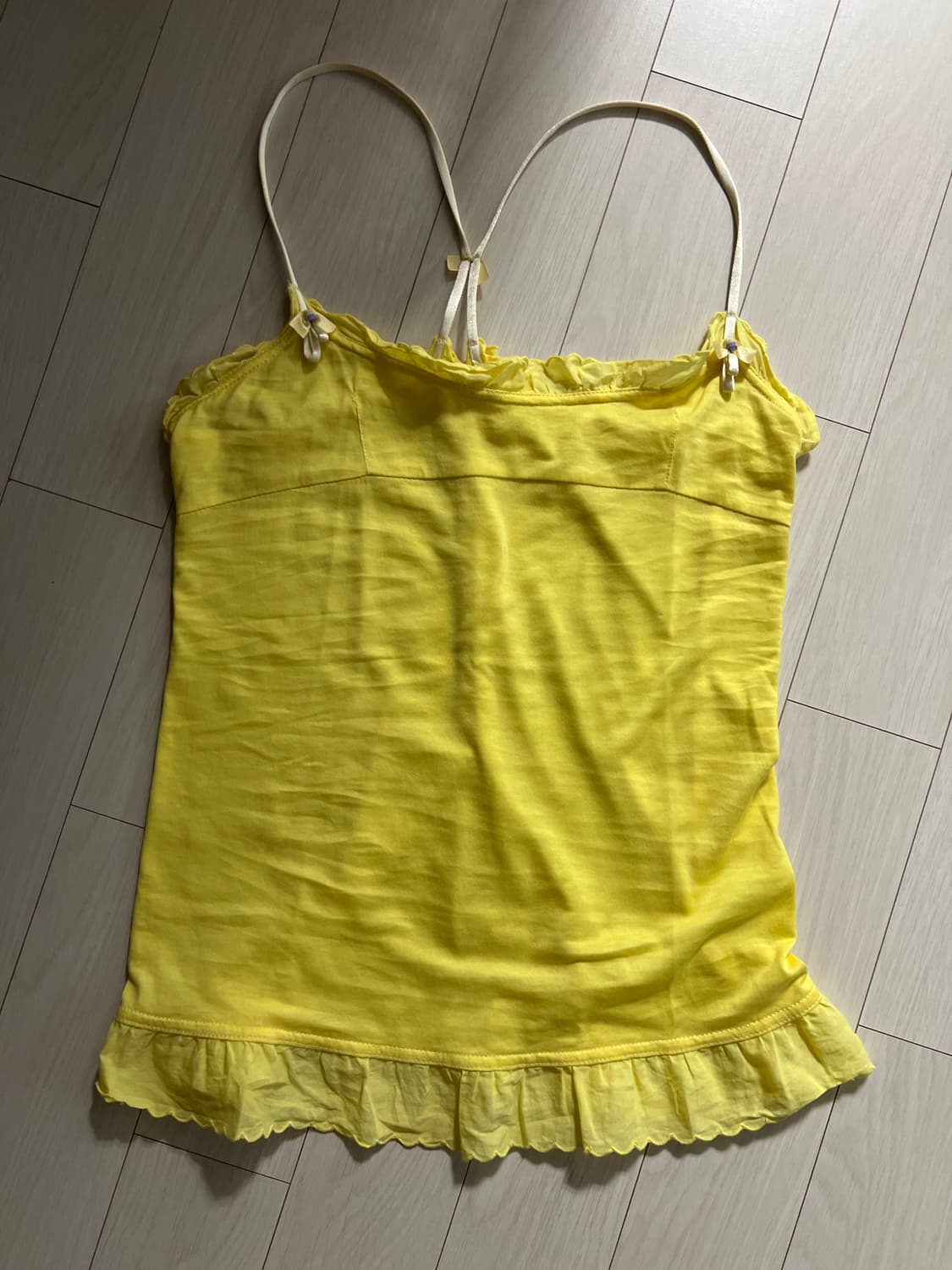 끈나시 디테일 슬리브리스  상품이미지1