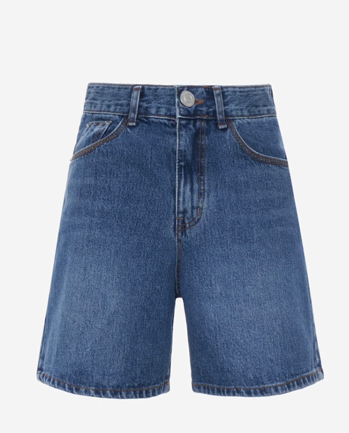 로에일 LW147 하이웨이스트 4부 데님 팬츠 진청 M 상품이미지6