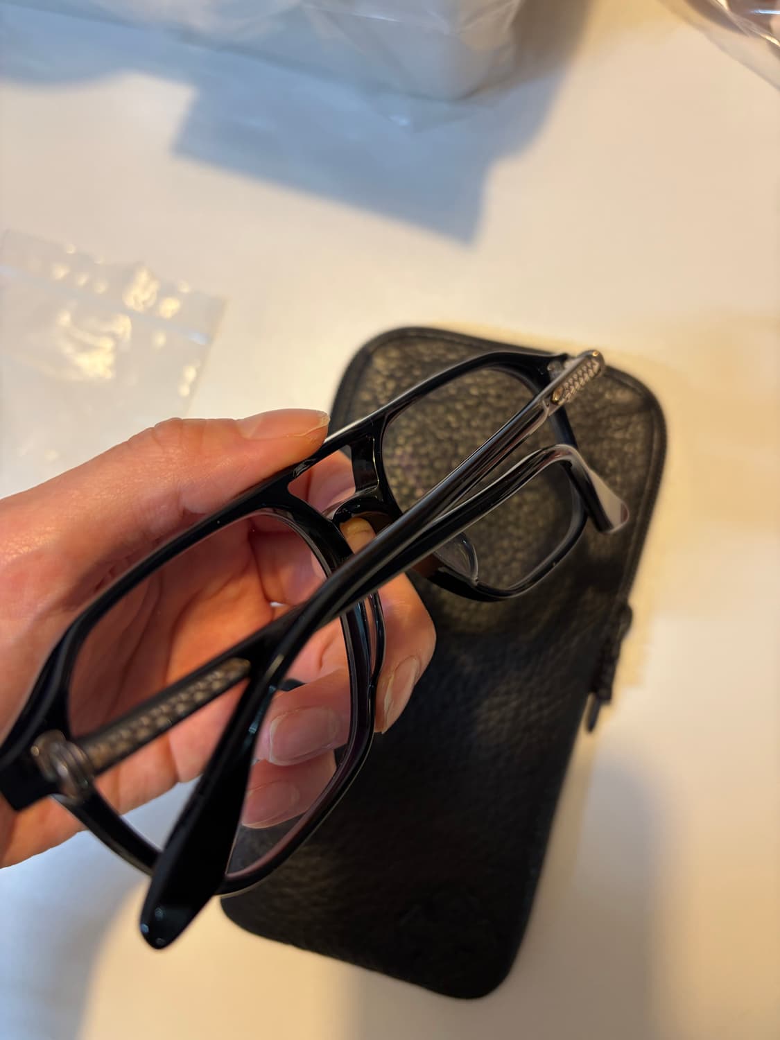 크롬하츠 지퍼 안경 블랙 상품이미지5