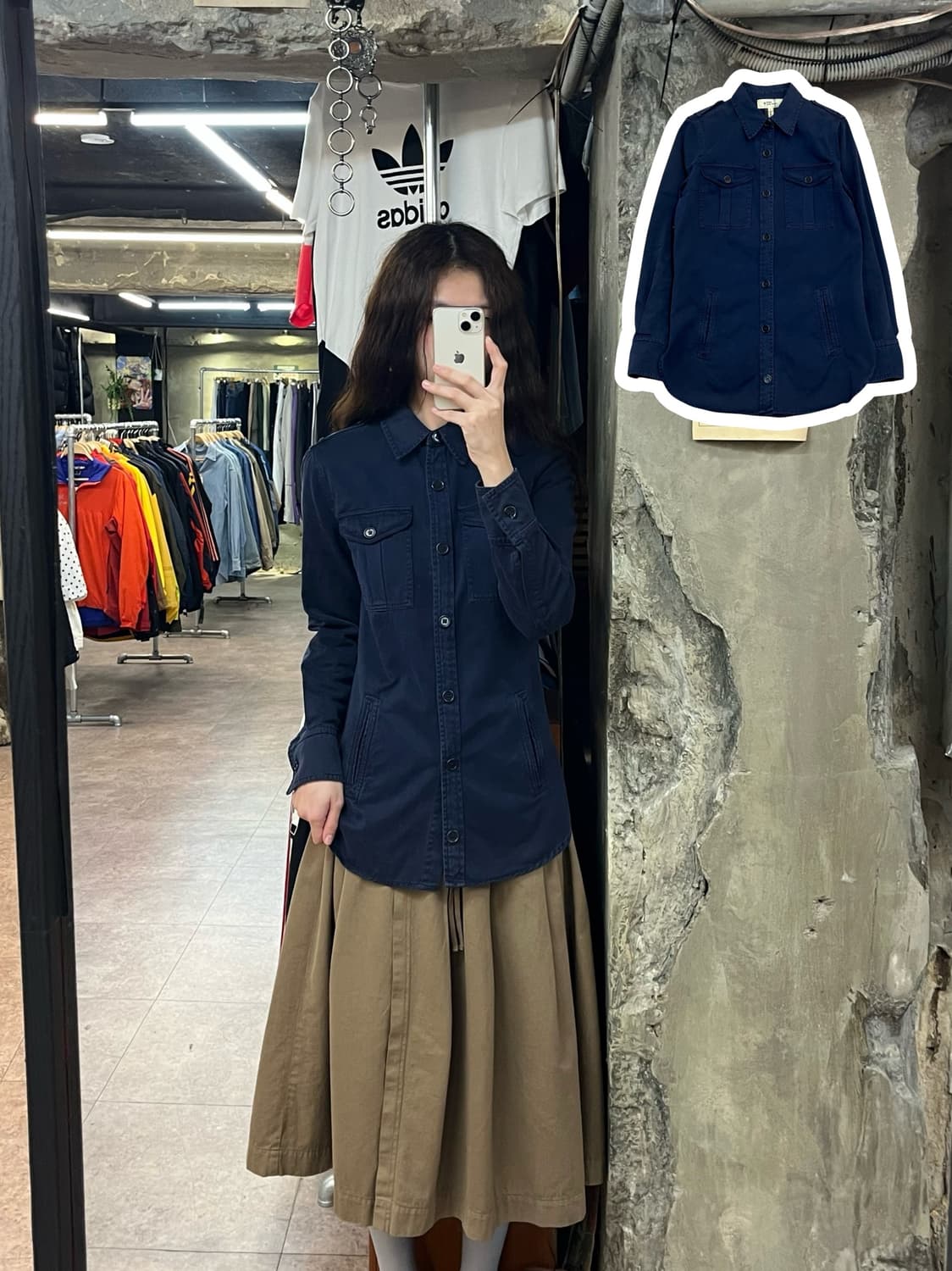 이자벨마랑 에투알 코튼 워크 자켓 네이비 #csz2195 상품이미지1