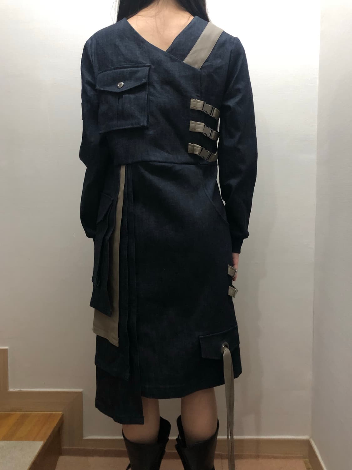 빈티지 데님 아방가르드 원피스 상품이미지9