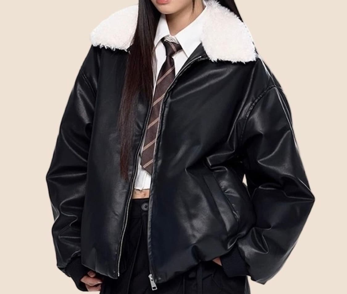 뉴뉴 무스탕 털 가죽자켓 상품이미지1