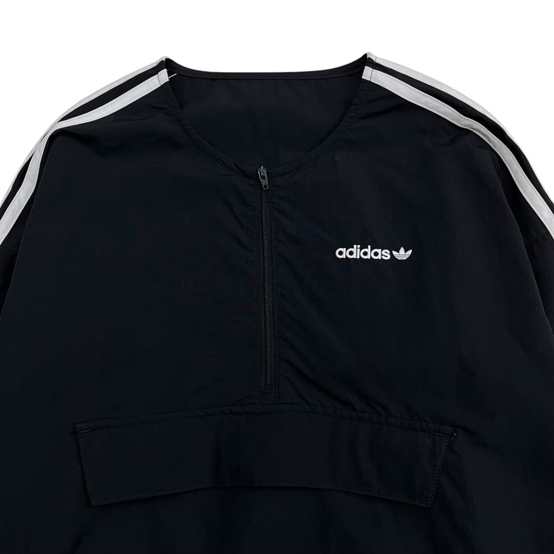 아디다스 포켓 화이트라인 블랙 아노락 S 상품이미지5
