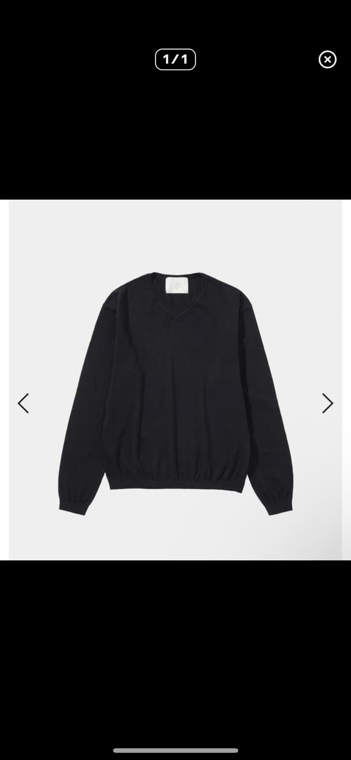 강정석 v넥 니트 블랙 50사이즈 상품이미지1