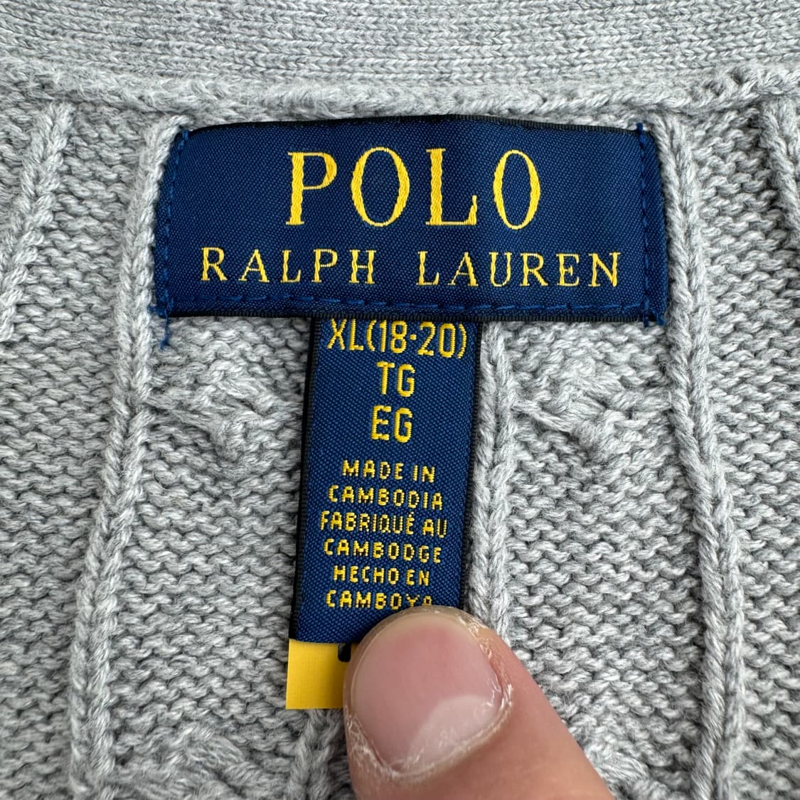 폴로 케이블 니트 가디건  상품이미지5