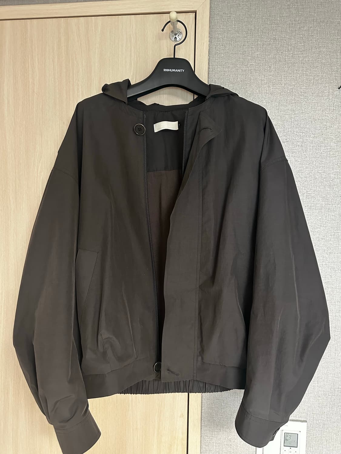 M) 아모멘토 코튼 나일론 볼륨 점퍼 차콜 상품이미지2