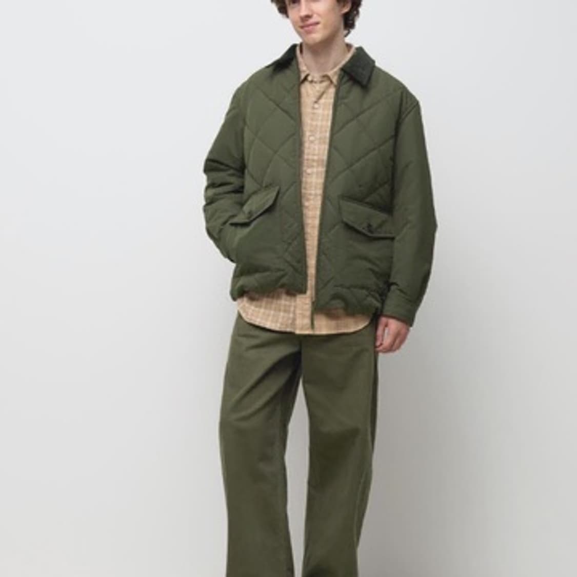 [M] 유니클로x JWA 와이드핏진 다크그린  상품이미지3