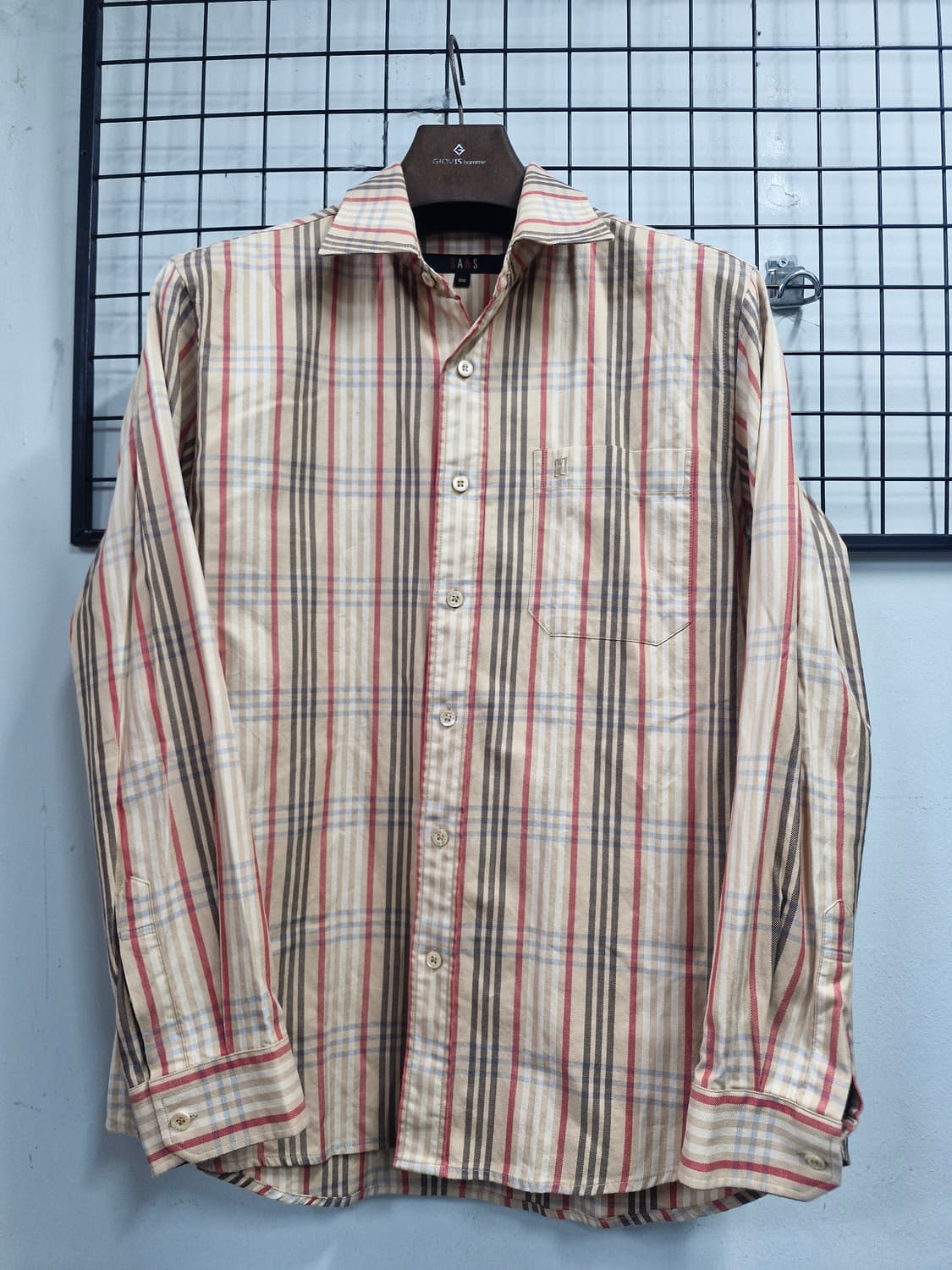 100L 닥스 체크 긴팔 셔츠. 상품이미지1