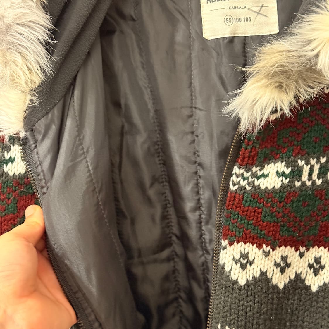 모리걸 카키 노르딕 후드 퍼 집업 상품이미지5