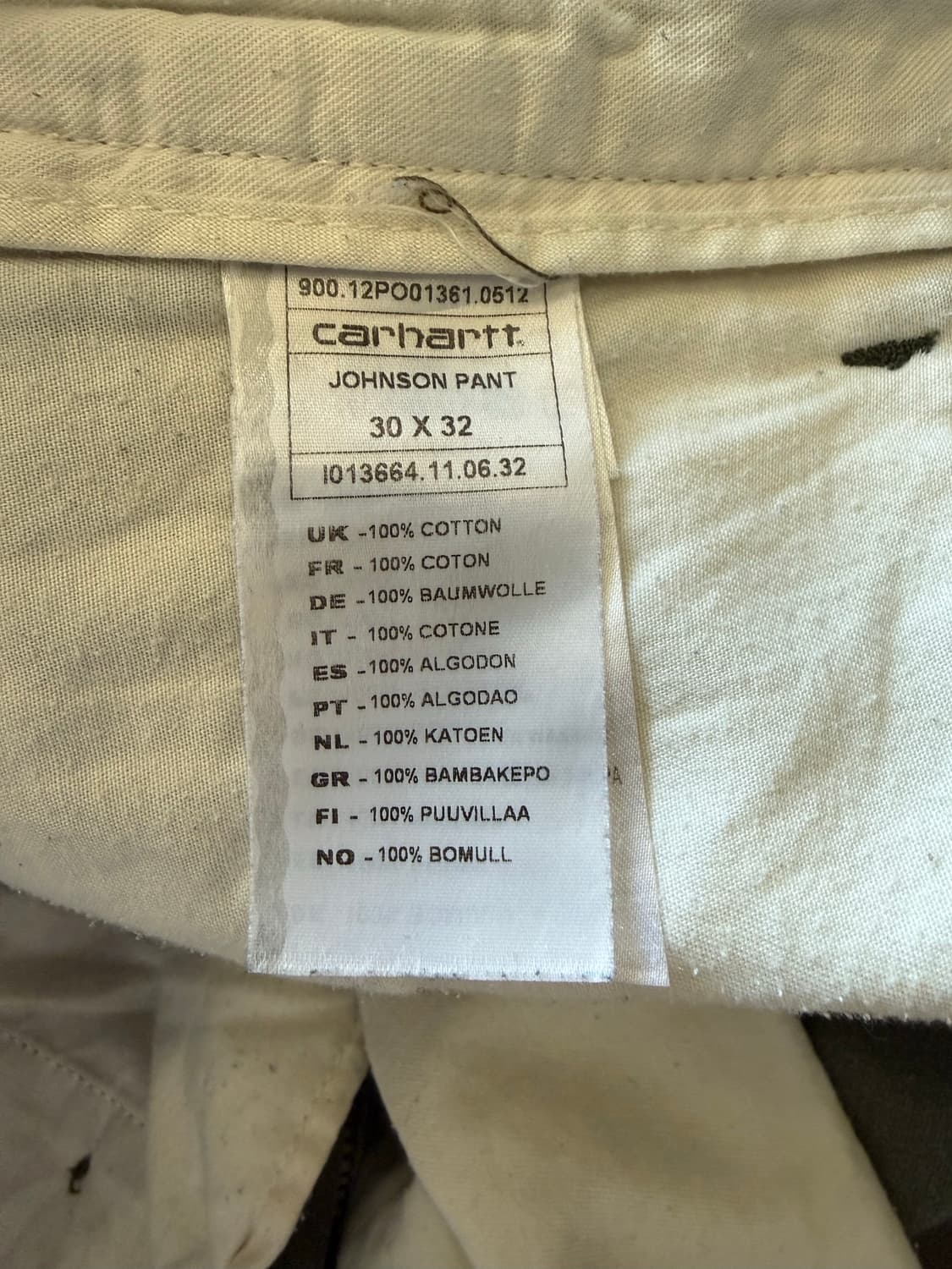 칼하트 WIP 존슨 팬츠 30×32 판매해요. 상품이미지3
