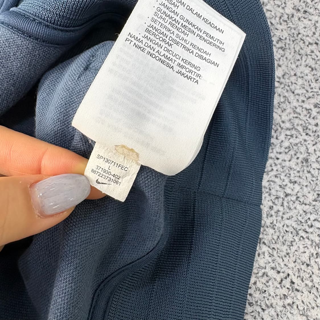L 나이키 집업 져지 자켓 네이비 0319J 상품이미지5
