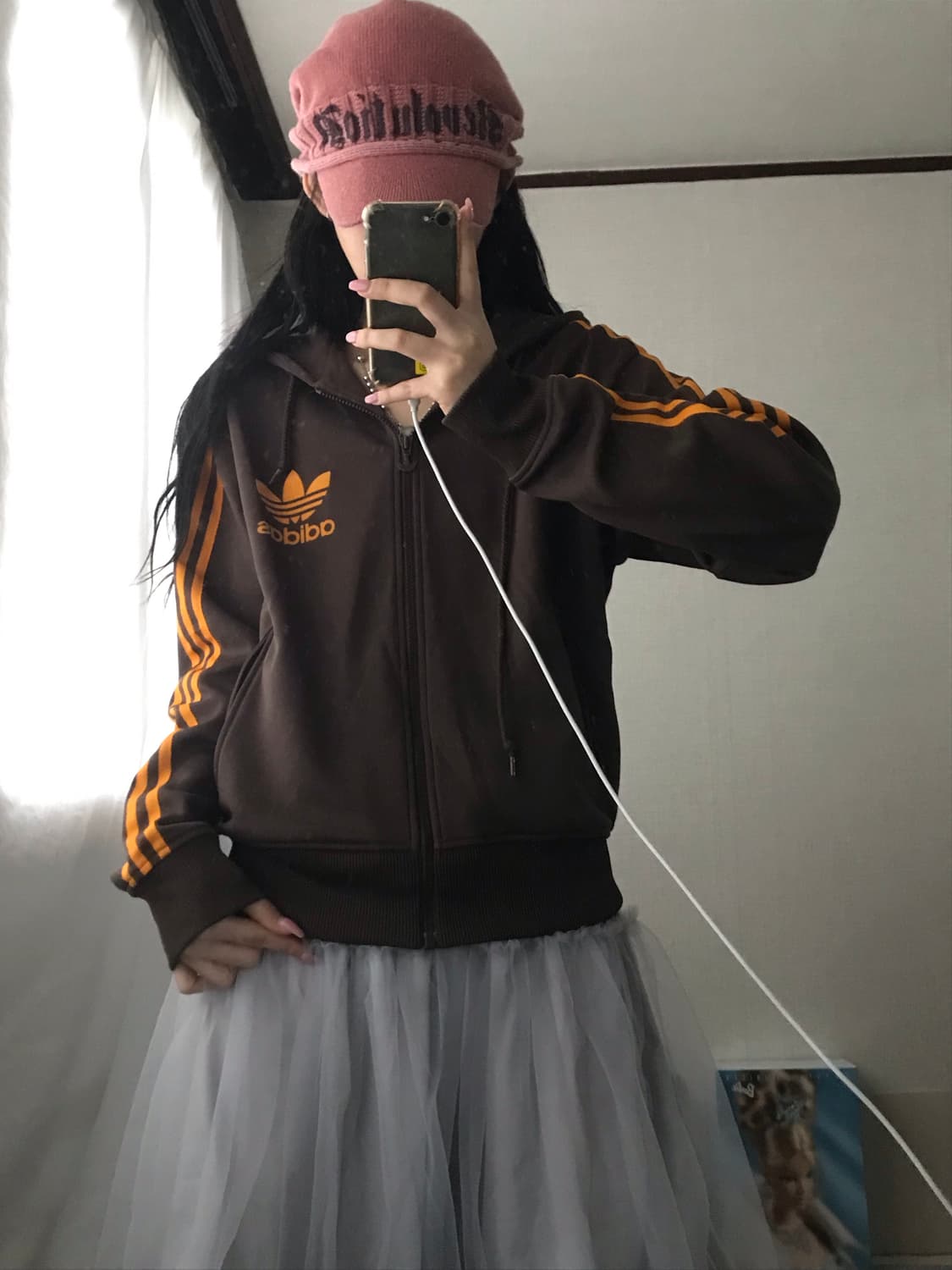 아디다스 00s 브라운 후드 져지 상품이미지5