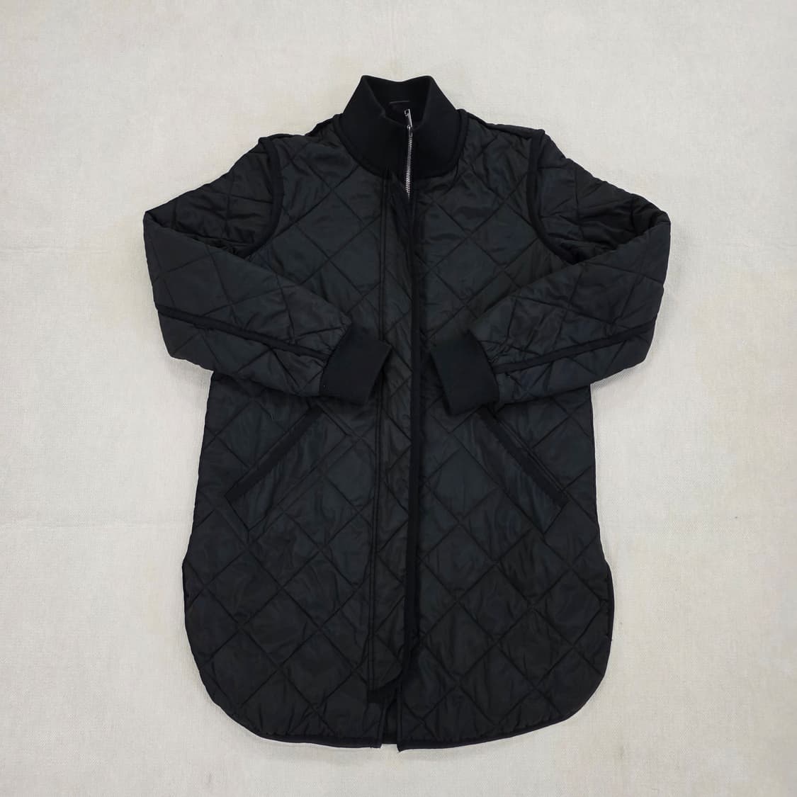 [XS] DKNY 여성 퀄팅 집업 롱자켓 1223J2 상품이미지1