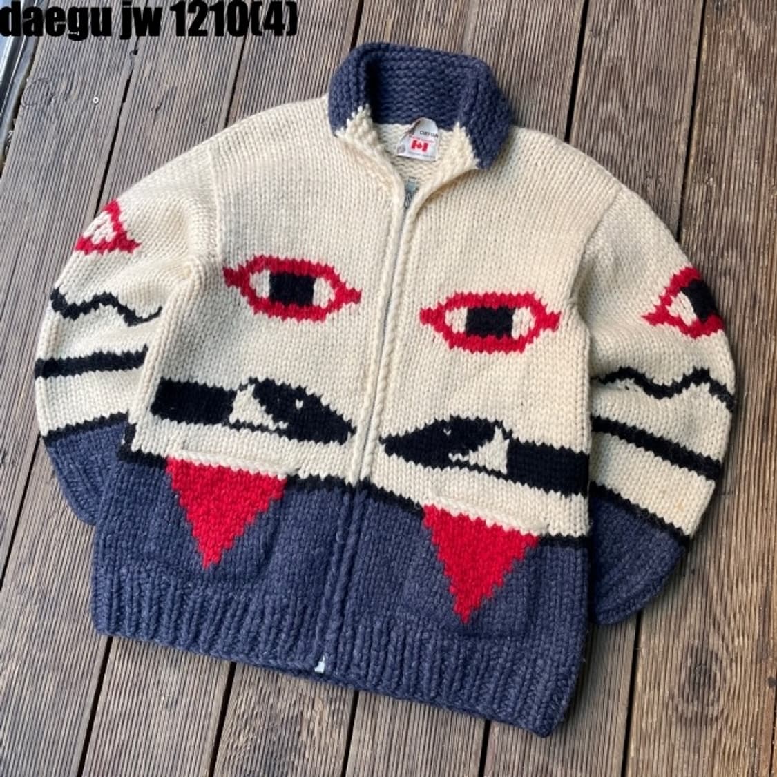 캐나다 코위찬 니트집업 상품이미지1