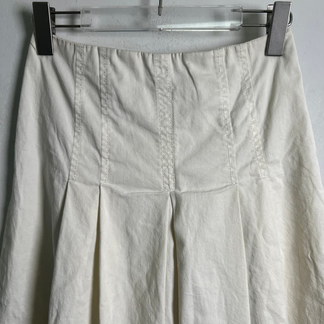 Prada 프라다 플리츠 코튼 미디 스커트 40 상품이미지4