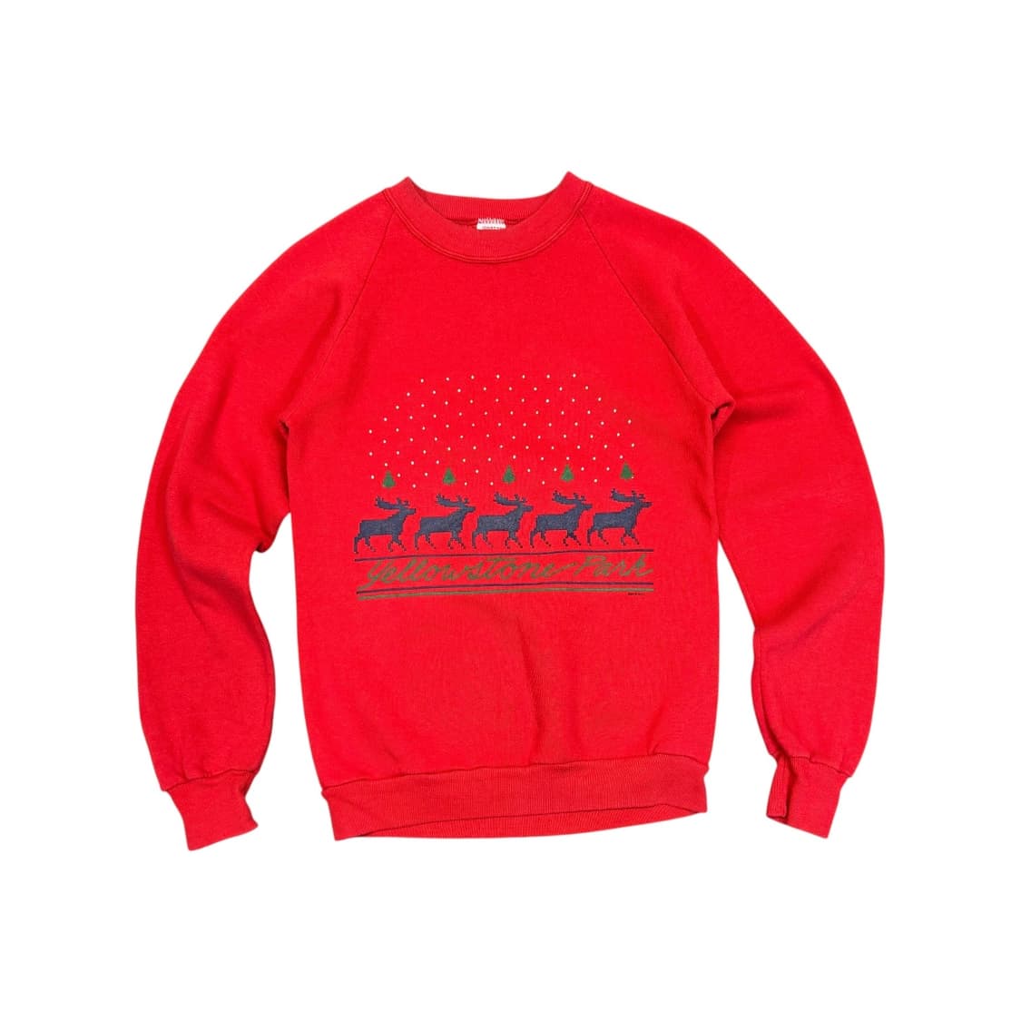 80s 러셀 옐로우스톤 크리스마스 스웻셔츠 맨투맨 made in USA  상품이미지1