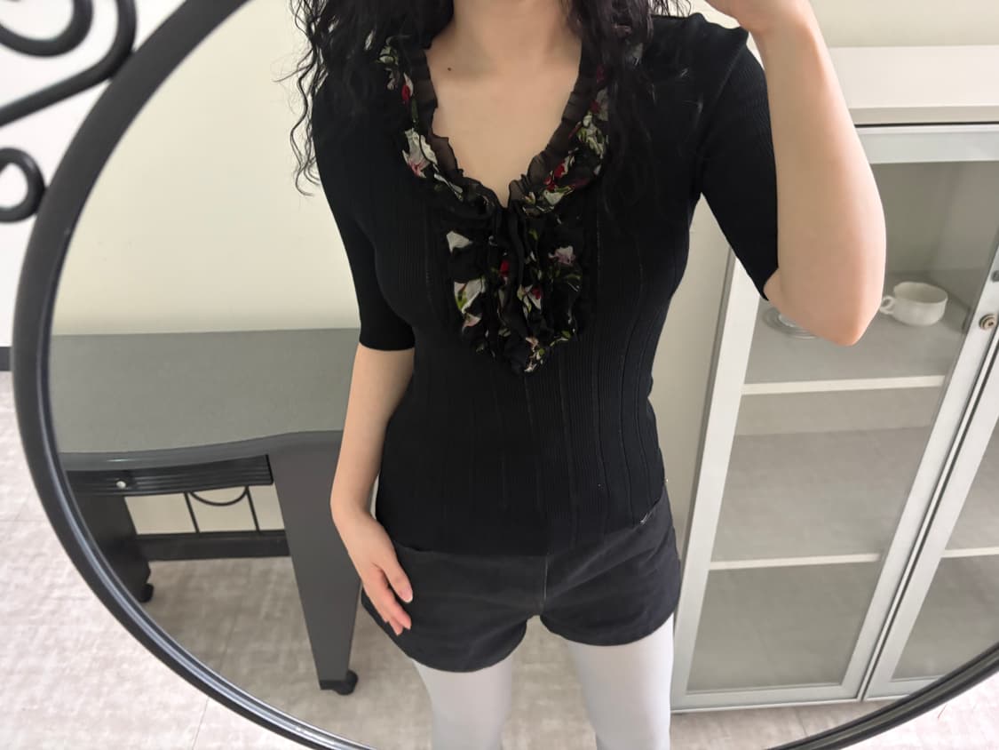 floral ruffle knit top 상품이미지4