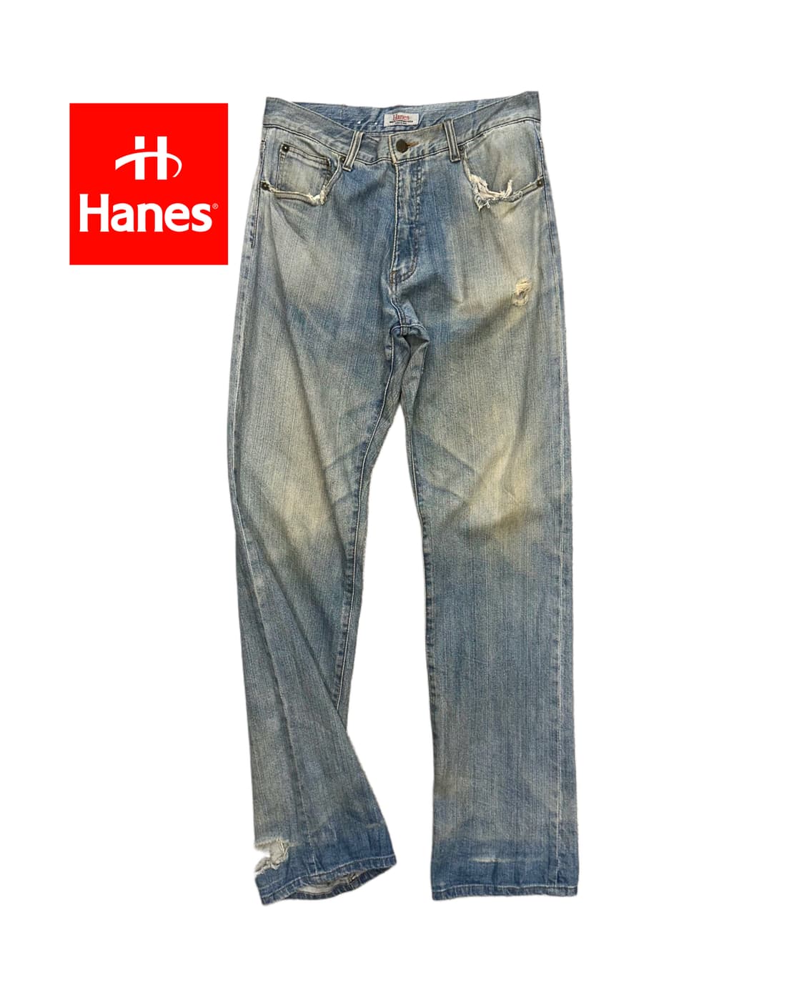 HANES vintage aging damage jean 상품이미지1