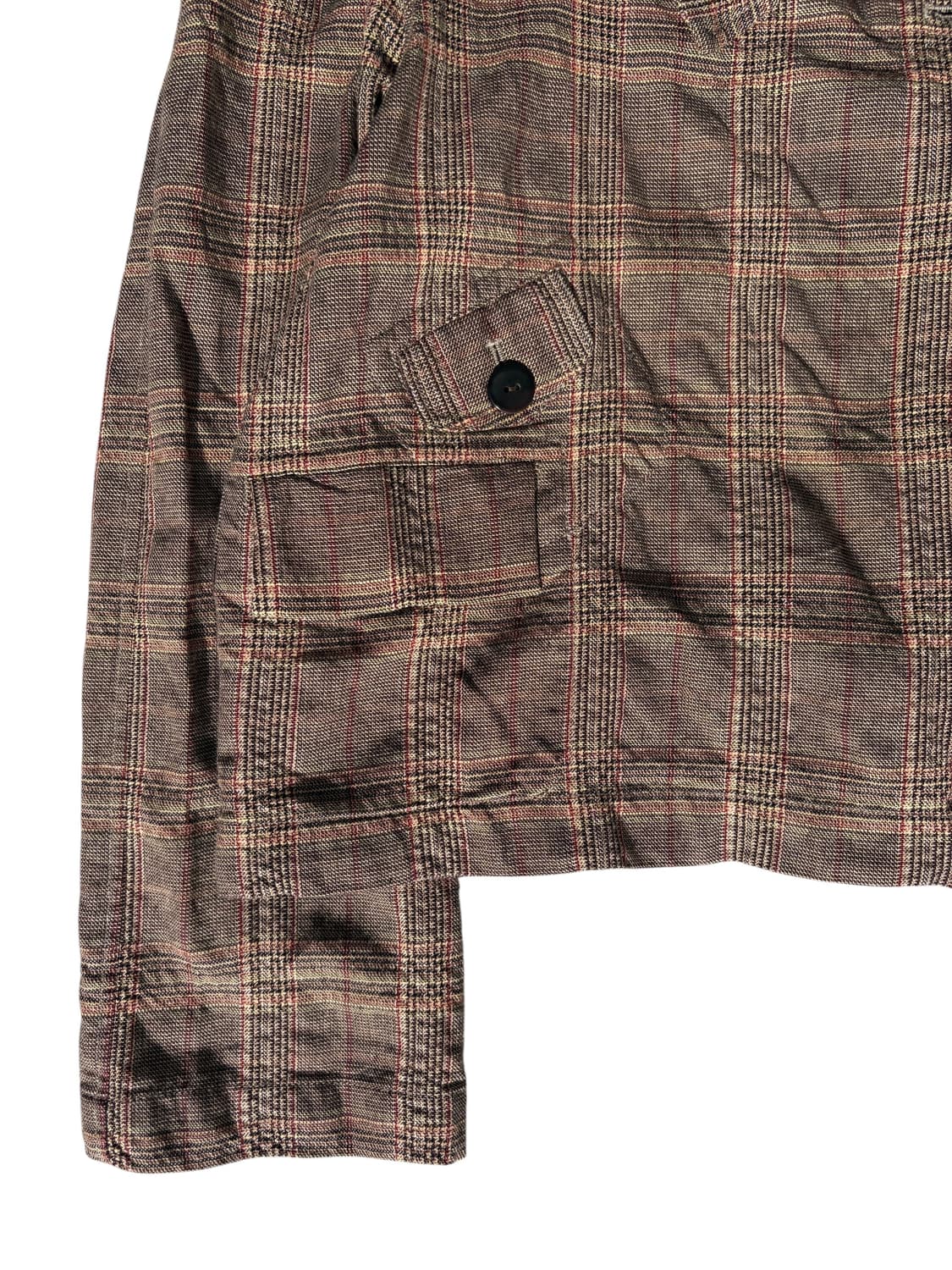 Plaid Wide Collar 2-Way Jacket 상품이미지7