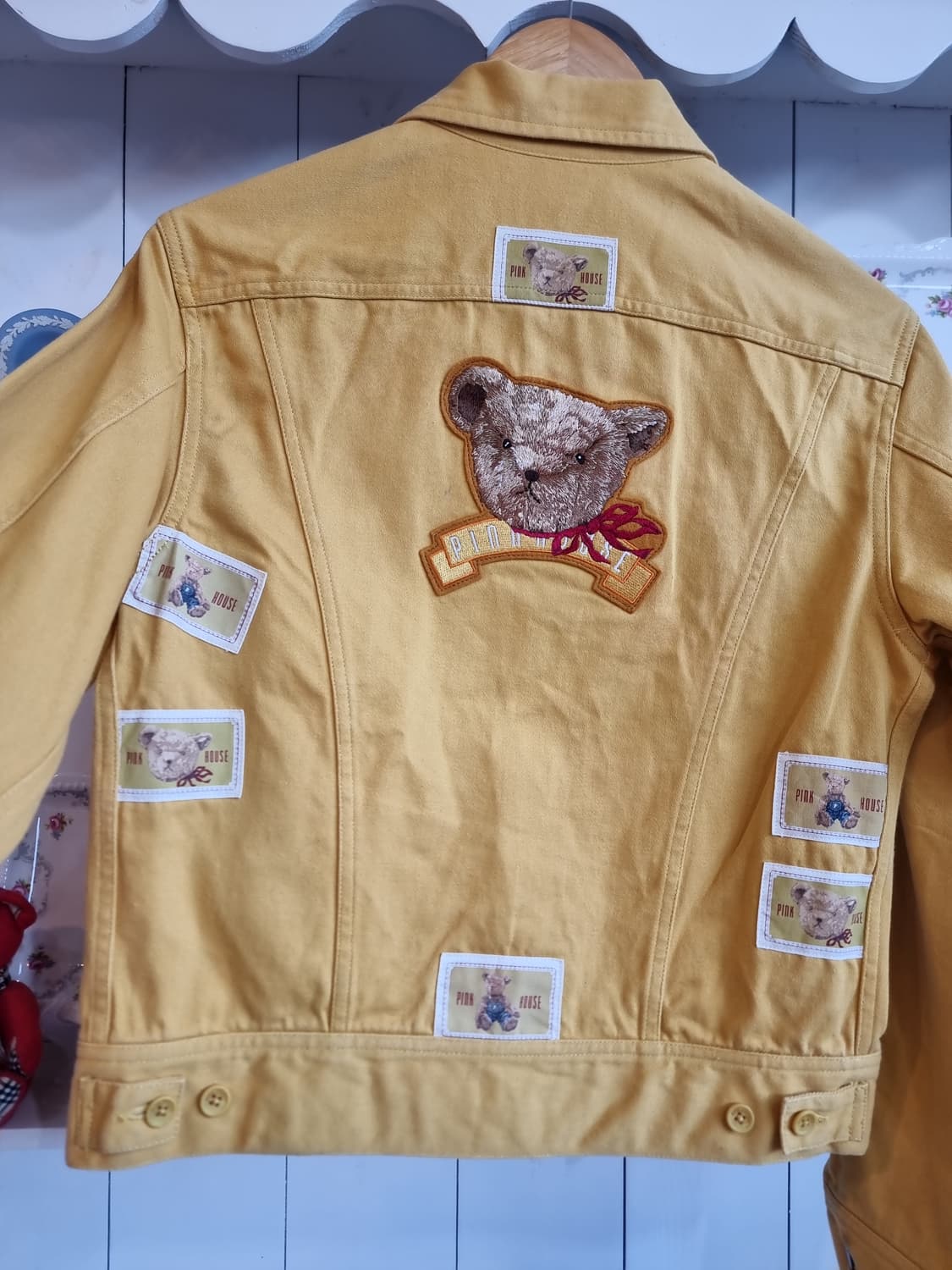 핑크하우스 곰돌이 자켓 머스타드 컬러 상품이미지5