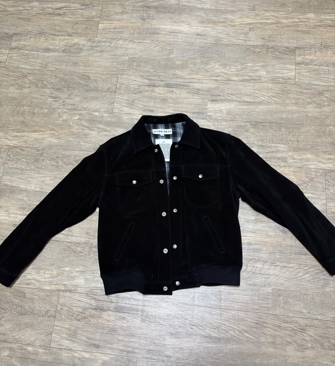 애프터프레이 스웨이드 트러커 블루종 자켓 (L) 상품이미지2