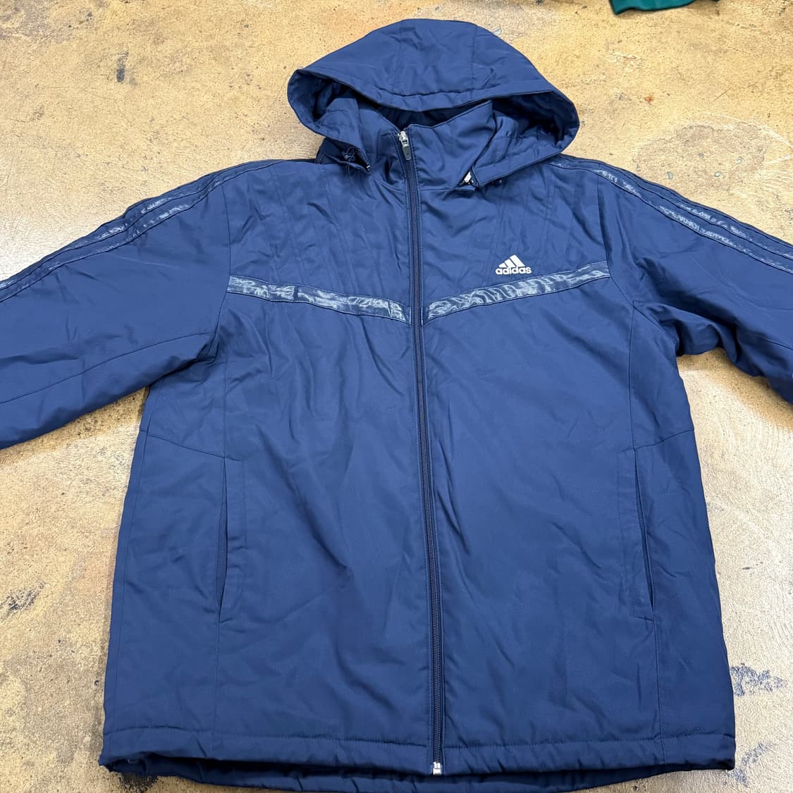 [정품/100] 아디다스 네이비 후드 바람막이 점퍼 b10 상품이미지3