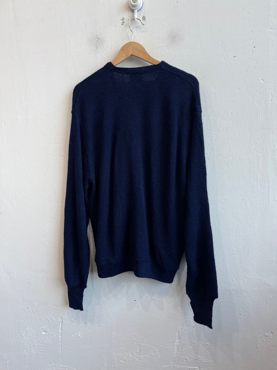 80s 아이조드 라코스테 아크릴 가디건 네이비 Made in USA 상품이미지4