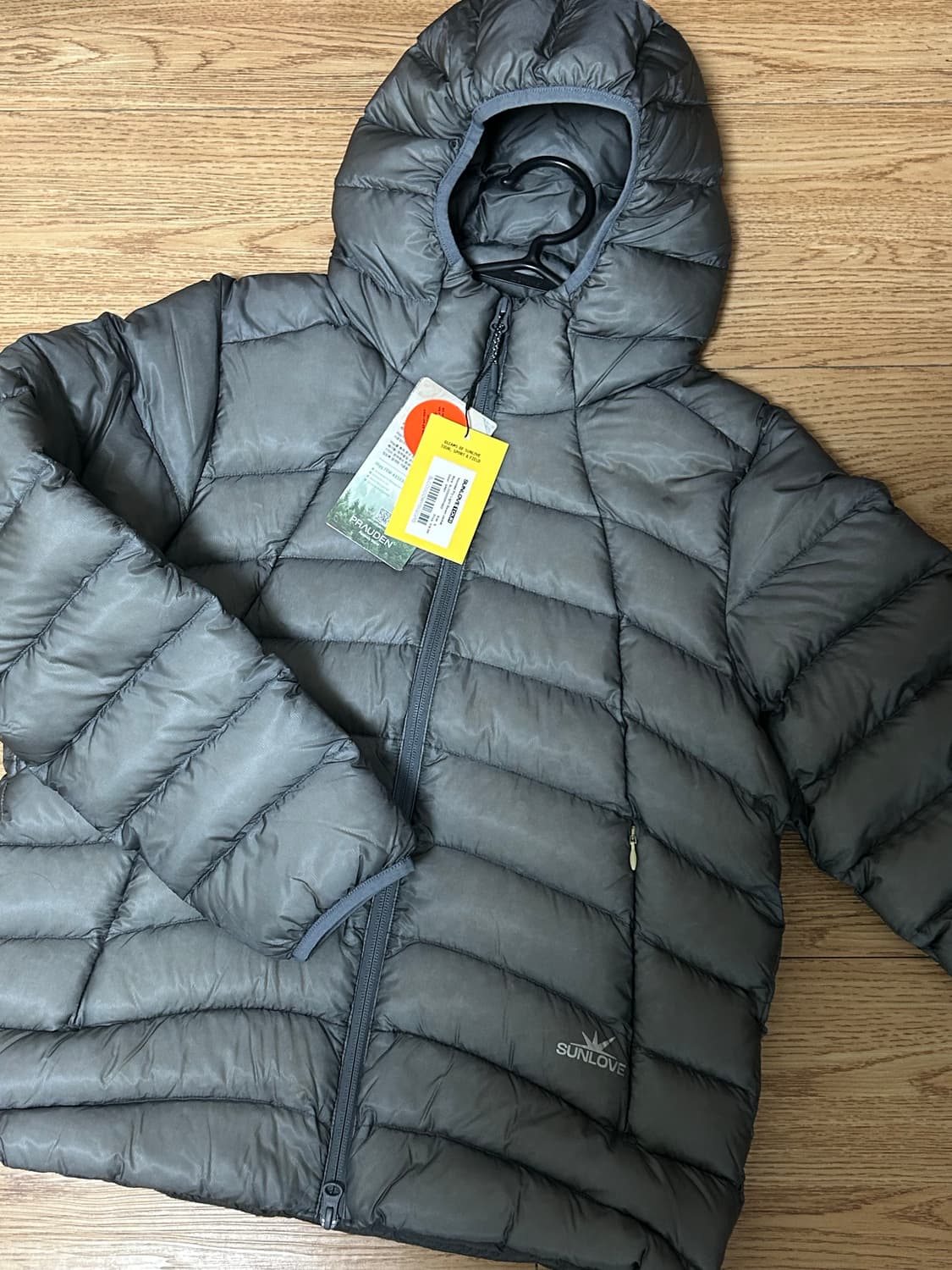 썬러브 패딩 Hooded Fly Light Down Jacket Grey 상품이미지2