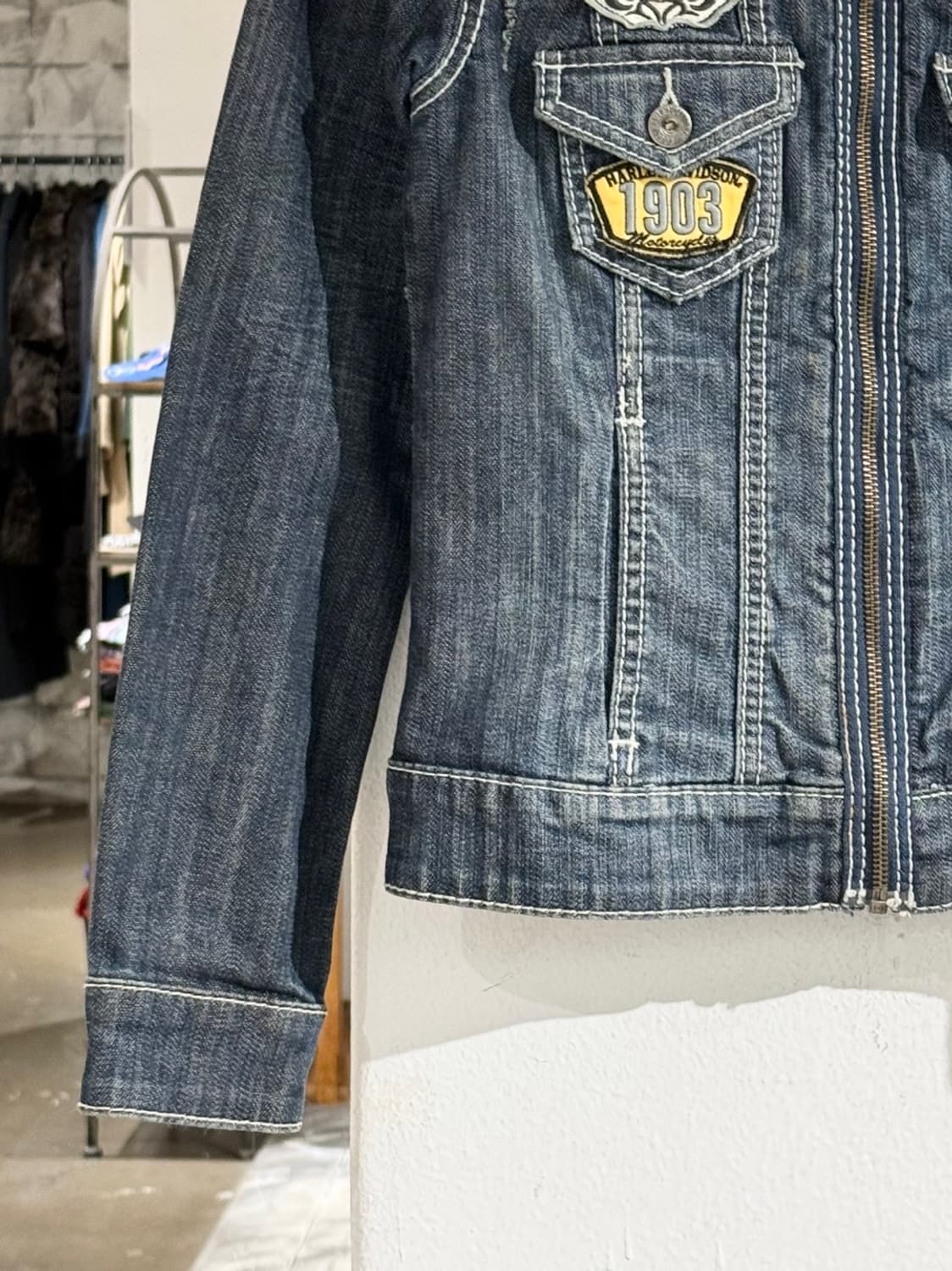 할리 데이비슨 코튼 패치 데님 자켓 상품이미지4