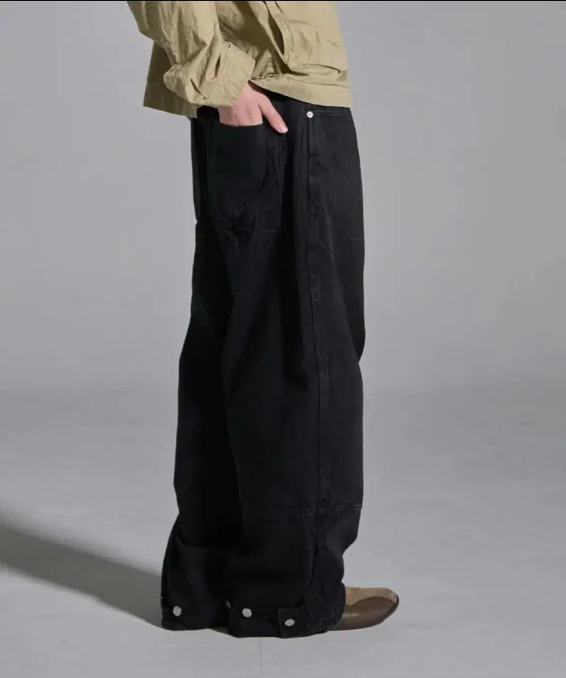 노운  noun max wide denim pants black (0) 상품이미지1