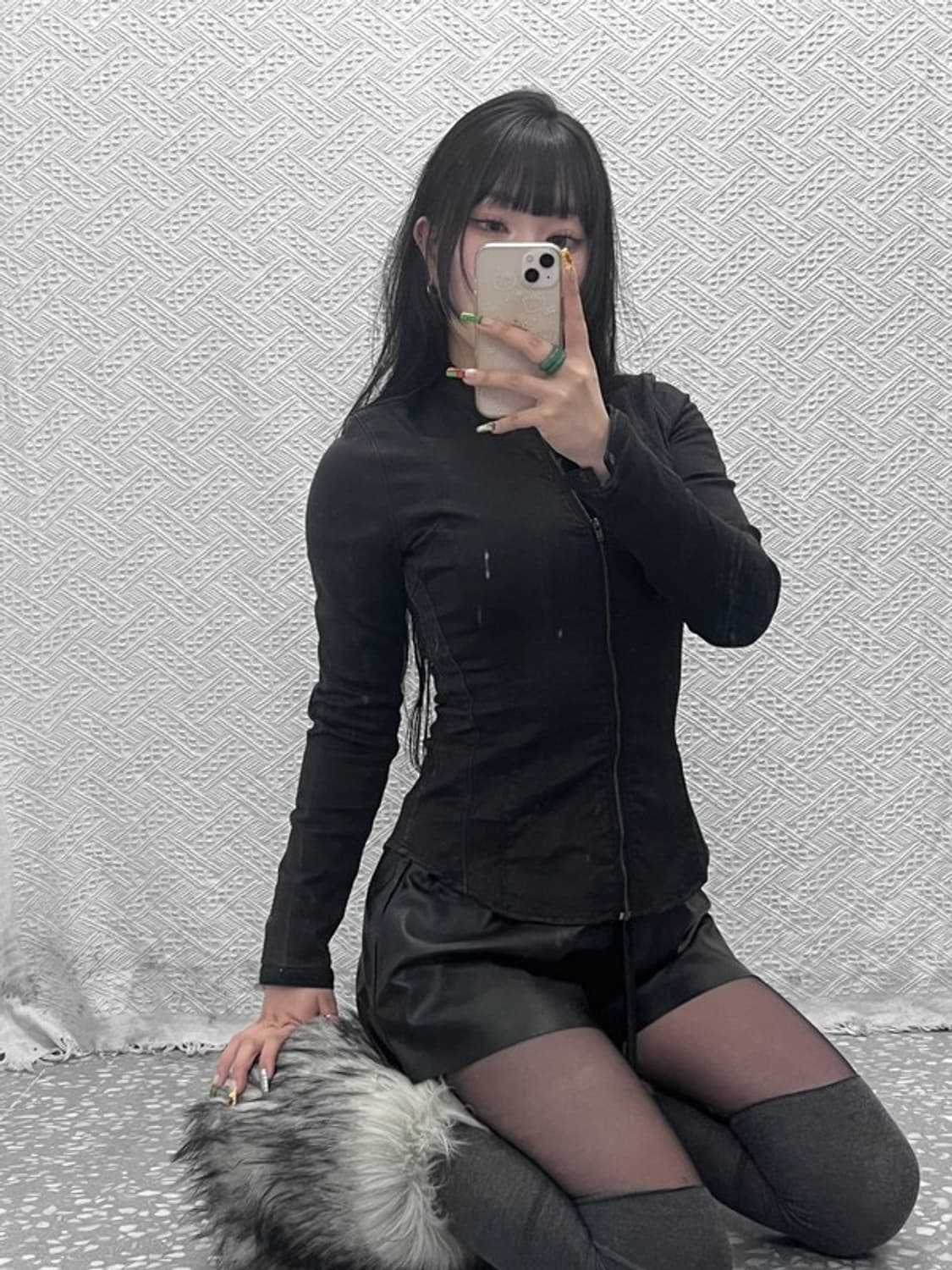 지스타 우먼 모던 시크 스판 레이싱 라이더 자켓 S C09490 상품이미지1