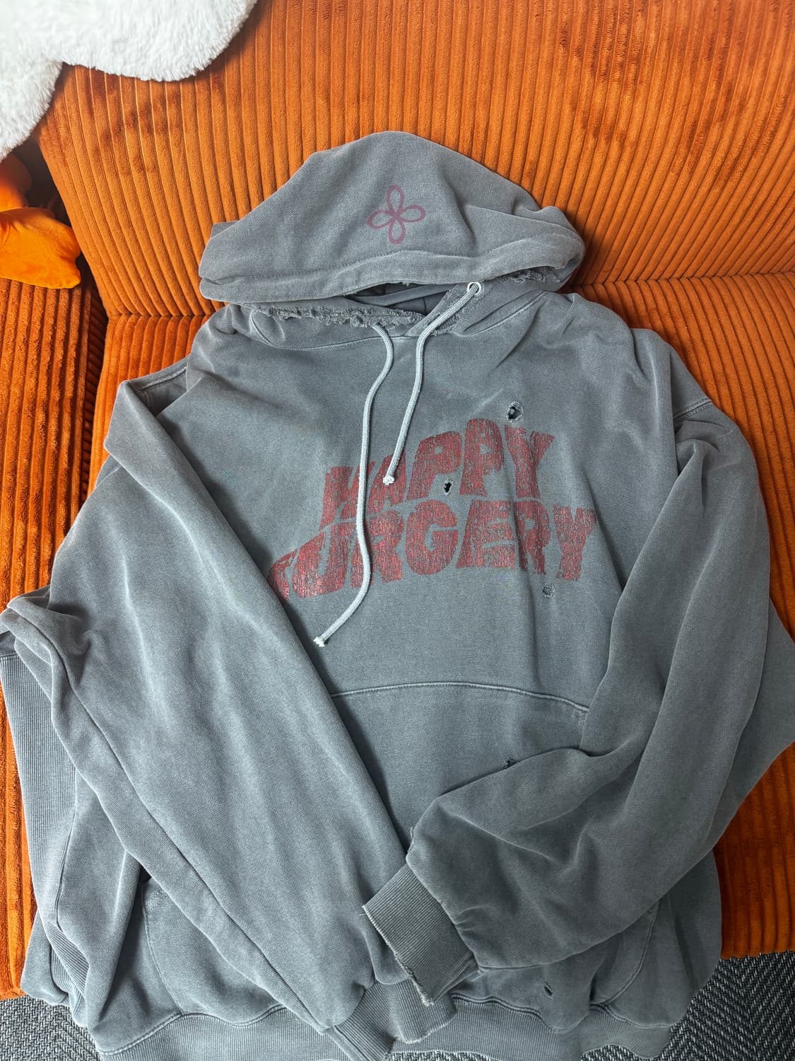 [M] 써저리x해피피플갤러리 피그먼트 오버핏 후드 상품이미지1